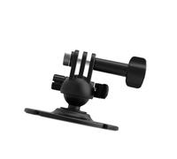 Nucelit Soporte adhesivo para casco de cabeza esférica para Pocket3 y otros adaptadores de tornillo de 1/4 pulgadas, 2 garras, cámaras, almohadilla de montaje segura