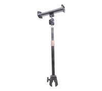 Nucelit Soporte giratorio para tabletas, abrazadera de escritorio giratoria de 360 grados, dos postes de longitud de 21 cm, 39 cm, brazo flexible para teléfonos, almohadillas, estaciones de trabajo