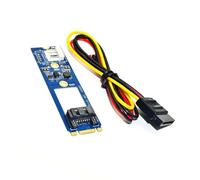 Nucelit Tarjeta convertidora SATA3.0 de 7 pines para 2242 2260 2280, marco horizontal de almacenamiento a adaptador