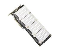 Nucelit Tarjeta de expansión de disco NVMe SFF8639, se adapta a 4 discos en ranura PCIe X16 para placas base PCIE X4X4X4X4X4X4 Lector de disco duro dividido