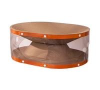 Nucelit Toss Pad Puss Reception con Secret Playscape Tablero corrugado lleno de gente, plan de múltiples etapas para gatos activos, cama de túnel de gato reversible