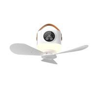 Nucelit Ventilador de techo remoto recargable por USB con batería de 3600 mAh / 7200 mAh y ventilador colgante de luz para dormitorios de camping y dormitorios, luz recargable por USB