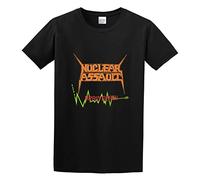 Nuclear Assault Brain Death 86 Trash Metal Band T-Shirt Man's Fashion Cotton Black Clothes, Negro , 3XL