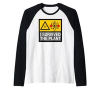 Nuclear Power Plant Worker I Survived The Plant Camiseta Manga Raglan