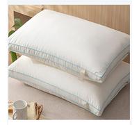 Núcleo de Almohada de algodón, Ayuda para Dormir Doble, Ropa de Cama de Tela Individual y Doble Media-Alta y Baja más Gruesa (una Almohada Media)