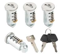 Núcleo de cerradura para sistema de portaequipajes de coche, 4 unidades, compatible con bastidores Thule, incluye 4 núcleos, 2 llaves y una llave de control