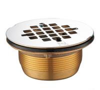 Núcleo de drenaje de suelo de latón, drenaje de ducha antiolor de gran capacidad para baño, cocina, garaje, balcón, trampa de residuos de cobre resistente al óxido con diseño fácil de limpiar, dorado