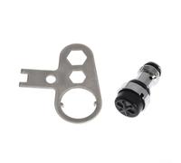 Núcleo de válvula de inflado de buceo compatible con material de latón en forma de K, ligero con junta tórica y herramienta de mantenimiento para montaje lateral BCD y buceo técnico, plata, 41 g, 55 g