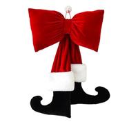 Nœud Géant - 20 Pouces Décor Festif | Tissu Ornement Mural - Grand Nœud Décoratif pour Intérieur Extérieur Idéal pour Arbre de Noël Porche Jardin Escalier Salon ou Entrée Élégante et Accueillante