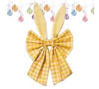 Nœud Pour Sapin De Noël - Décoration À Motif Oreilles Lapin | Rubans Printaniers | Ornement DEE Fête pourr Extérieur Mur Maison Porte d'Entrée Armoire Cheminée Festival Jute