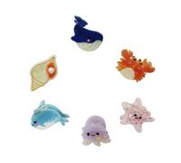 Nudaoz Paquete de 6 pinzas para el pelo de animales del océano. Agarre seguro, pinzas antideslizantes de criatura marina. El mejor regalo de elefante blanco para mujeres y niñas