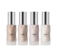 Nude Foundation, base líquida natural ligera con pincel, crema correctora de color, resistente al agua y duradera, cubre suavemente y protege la piel, para un aspecto desnudo impecable (marfil)
