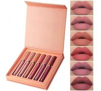Nude Matte Liquid Lipstick Set, Instant Fusion Embrace the 2-in-1 Charm, Waterproof Long Lasting Non-Stick Cup Nude Lipstick, Moisturizing & Non-Drying (B)