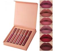 Nude Matte Liquid Lipstick Set, Instant Fusion Embrace the 2-in-1 Charm, Waterproof Long Lasting Non-Stick Cup Nude Lipstick, Moisturizing & Non-Drying (A)