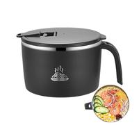 Nudel Schale | Edelstahl Lunch Box | Instant Nudel Essschale | Wiederverwendbare Schale mit Deckel für Suppe Reis Nudeln Meal Prep geeignet für Schule Büro Arbeit Küche Camping Reise Picknick