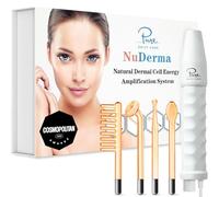 NuDerma - Máquina portátil de alta frecuencia para la piel con neón, antienvejecimiento, estiramiento de la piel, reducción de arrugas/ojeras, control de manchas, estimulador del cuero cabelludo