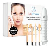 NuDerma - Máquina portátil de alta frecuencia para la piel con neón, antienvejecimiento, estiramiento de la piel, reducción de arrugas/ojeras, control de manchas, estimulador del cuero cabelludo
