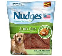 Nudges Health & Wellness Chicken Jerky - Golosinas para perros, 40 onzas