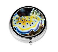 Nudibranquio Mar Rojo, Pastillero, Pastillero redondo Pequeño contenedor de pastillas Organizador de pastillas de viaje