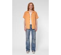 Nudie Jeans Arvid 50s Hawaii Shirt Ochre Talla: S | Camisas Casuales Outlet | Hombre | Marrón