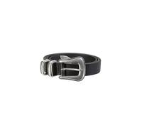 NUDIE JEANS Cinturón de cuero WESTERN SILVER BELT negro | 90