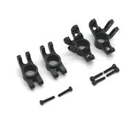 Nudillos Dirección RC para Arrma 1/18 para Granite para Typhon Quake para Gorgon para Grom 1/16 Volante Metal Rueda Trasera Asiento Control Remoto Piezas Coche(Black)