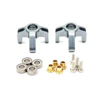 Nudillos Dirección RC para FMS FCX24M para Camel D90 D110 para Defender Discovered 1/24 Copa Dirección del Eje Trasero Delantero C Servo Fijación Piezas Coche para Seat RC(Silver,Steering Cup)