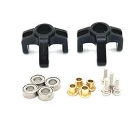 Nudillos Dirección RC para FMS FCX24M para Camel D90 D110 para Defender First para Range For Rover Found 1/24 Copa Dirección Delantera Metal Piezas Coche RC(Black)