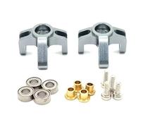 Nudillos Dirección RC para FMS FCX24M para Camel D90 D110 para Defender First para Range For Rover Found 1/24 Copa Dirección Delantera Metal Piezas Coche RC(Gray)