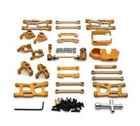 Nudillos Dirección RC para JJRC C8803 para RIaarIo XDKJ-001 XDKJ-006 AM-X12 1/12 Kit Copa Dirección Actualización Metal RC Reparación Coches Modificar Piezas(Gold)
