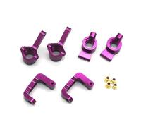 Nudillos Dirección RC para LC para Racing Ptg-2r 1/10 PTG-2 Copa Dirección Mejorada Metal C Asiento Rueda Trasera Control Remoto Piezas Coche para Rally(Purple)