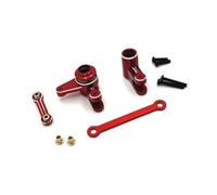 Nudillos Dirección RC para MJX 10208V2 Big Foot Monster 1/10 Metal Brazo Oscilante Montaje Copa Dirección Accesorios Coche Control Remoto(Red 1)