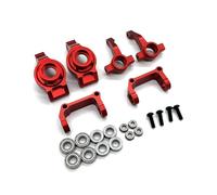 Nudillos Dirección RC para Tamiya para Fighter para Nxgen DT04 58741 1/10 Copa Dirección Metal Montaje C para Cubo Rueda Trasera Control Remoto Accesorios Coche(Red)