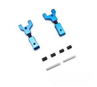 Nudillos Dirección RC para Tamiya para TT02 1/10 Eje Transmisión Central Azul Copa Dirección Delantera Aleación Aluminio Accesorios Vehículos RC(Rear Upper Arms)