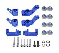 Nudillos Dirección RC para Traxxas 2WD para Slash para Stampede para Rustler 1/10 Bloque Rueda Dirección Delantera Kit Soportes Eje Trasero Piezas Coche RC(Blue)