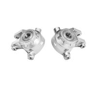 Nudillos Dirección RC para Traxxas Jato 4X4 para VXL 1/8 GPM Aleación Aluminio 7075 Bloques Dirección Delanteros Cojinete Gran Tamaño Pieza Coche RC(Silver)