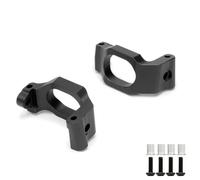 Nudillos Dirección RC para Traxxas para Maxx 4S 89076-4 89086-4 1/10 8932 Bloques Dirección con Ruedas Delanteras 8937 Piezas Mejora Coche RC Aluminio(Black,C-hubs)