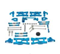 Nudillos Dirección Rc Para Wltoys 144010 144002 124017 124019 124018 144001 124007 Kit Metal Varilla Tracción Del Eje Transmisión Piezas Coche Control Remoto Con Brazo Oscilante(Blue)