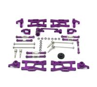 Nudillos Dirección Rc Para Wltoys 144010 144002 124017 124019 124018 144001 124007 Kit Metal Varilla Tracción Del Eje Transmisión Piezas Coche Control Remoto Con Brazo Oscilante(Purple)