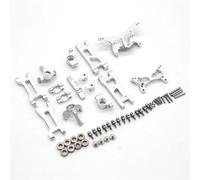 Nudillos Dirección RC para Wltoys 244016 para Losi Micro-B 2WD 1/24 Accesorios Metal Brazo Oscilante C Asiento Copa Dirección Rueda Trasera RC Piezas Coche para Buggy(Silver)
