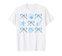 Nudo Azul Coqueta Océano Playa Concha Estrella de Mar Verano Camiseta