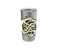 Nudo celta Dos Bestias Zoomorfo Celta Vaso térmico de acero inoxidable de doble pared