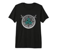 Nudo Celta Espadas Trisquel Viking Nórdico Guerrero Mitología Camiseta Premium