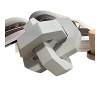 Nudo de Madera,Enlace Cadena de Madera - Ornamento Artesanal Boho tallado a mano entrelazado para estante flotante mesa baja biblioteca chimenea dormitorio