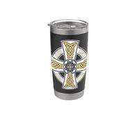 Nudo decorativo celta cruz alta 8 Vaso térmico de acero inoxidable de doble pared