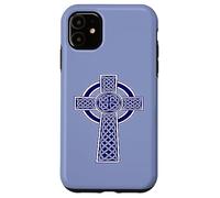 Nudo Decorativo Celta Ornamental de Alta Cruz Azul Carcasa para iPhone 11
