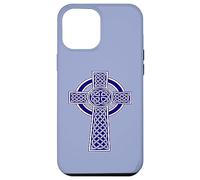Nudo Decorativo Celta Ornamental de Alta Cruz Azul Carcasa para iPhone 12 Pro MAX