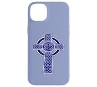 Nudo Decorativo Celta Ornamental de Alta Cruz Azul Carcasa para iPhone 14 Plus