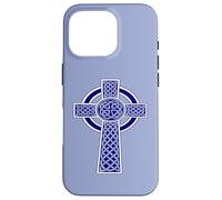 Nudo Decorativo Celta Ornamental de Alta Cruz Azul Carcasa para iPhone 16 Pro