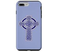 Nudo Decorativo Celta Ornamental de Alta Cruz Azul Carcasa para iPhone 7 Plus/8 Plus